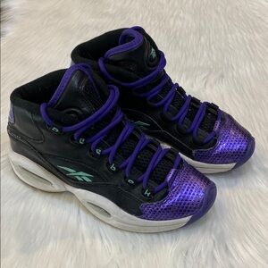 Reebok Allen Iverson question 3 snakeskin sneakers purple